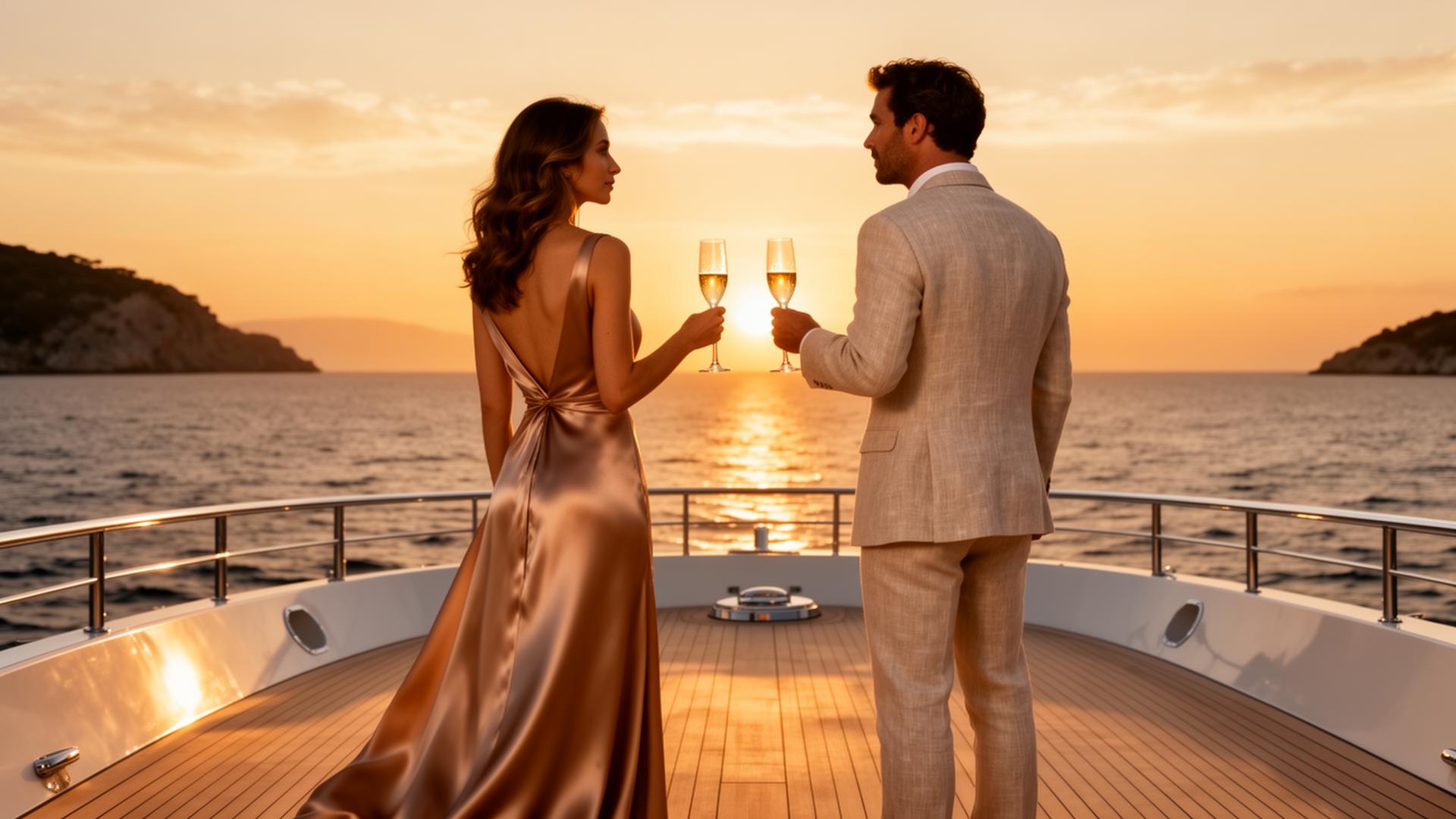 Sunset off Saint-Tropez