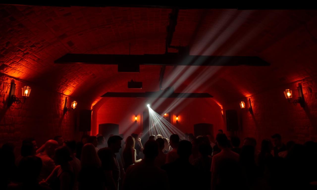 Social Club Palma Mallorca refined intimate members style nightclub interior with warm low lighting and considered late night atmosphere