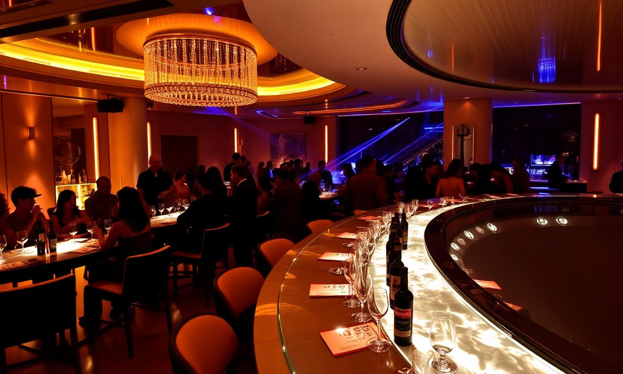 Pangea Marbella Puerto Banus refined upmarket nightclub interior with elegant booth seating, warm low lighting and considered late night atmosphere